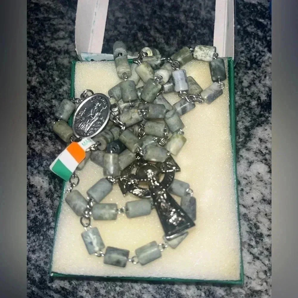 Antique Handmade marble rosary